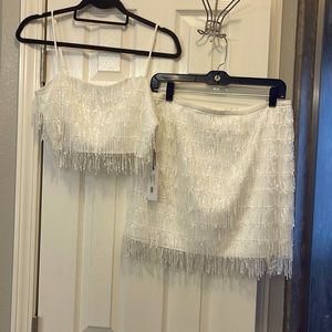 Saylor top and skirt white